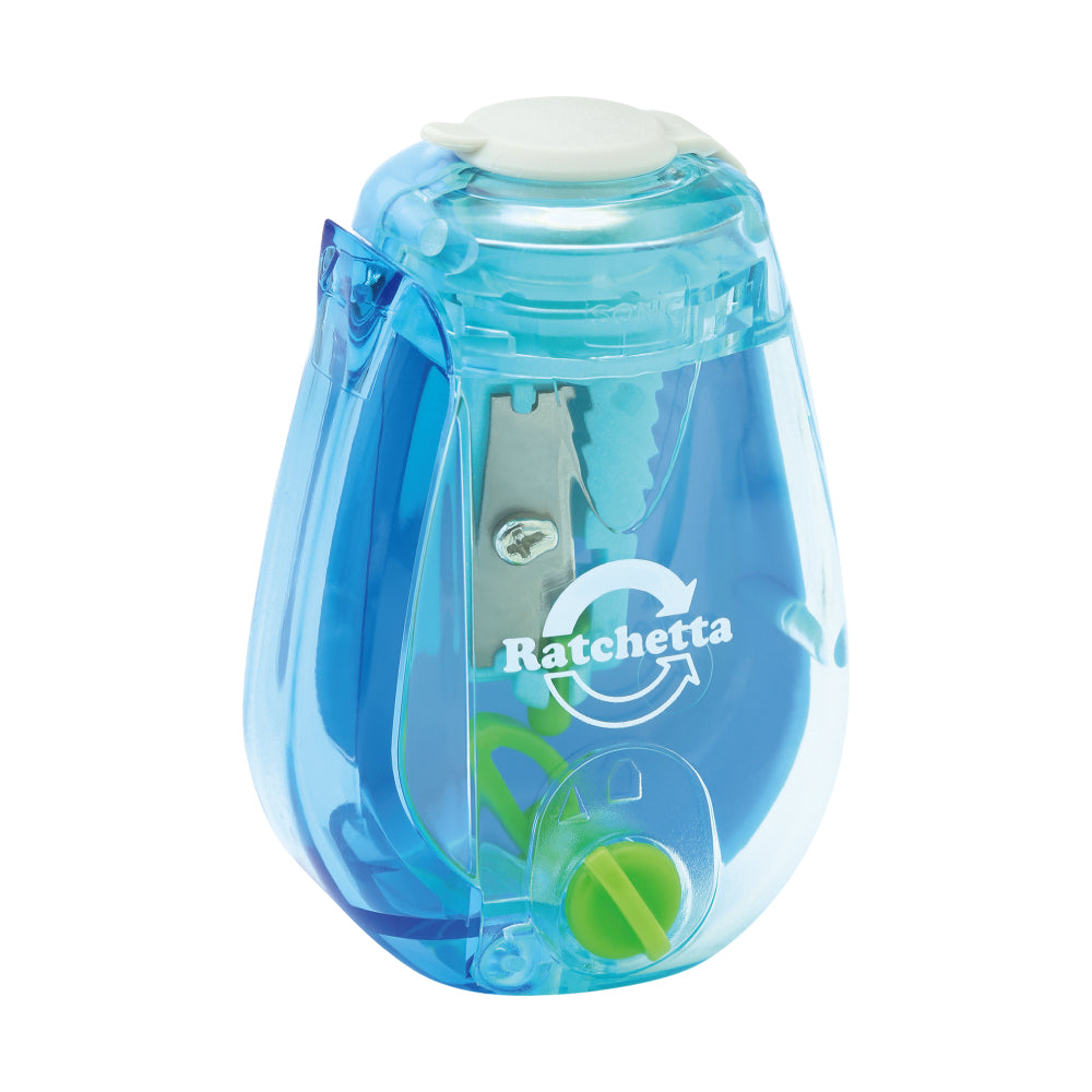 Ratchetta Pencil Sharpener with lead adjustment function - Light Blue