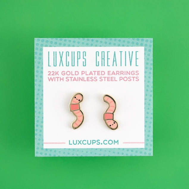 Earthworm Earrings