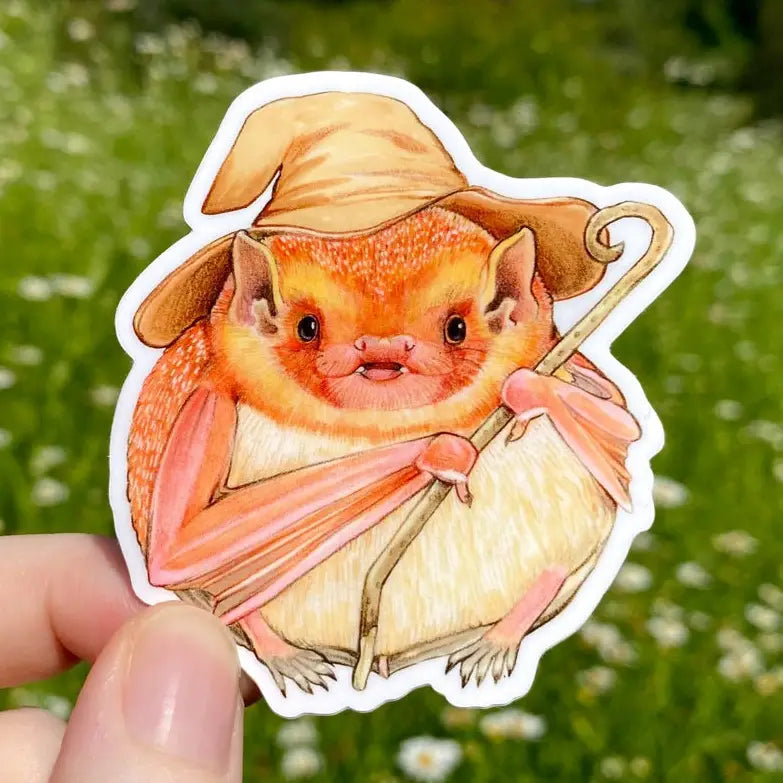 Eastern Red Bat Wizard Vinyl Sticker