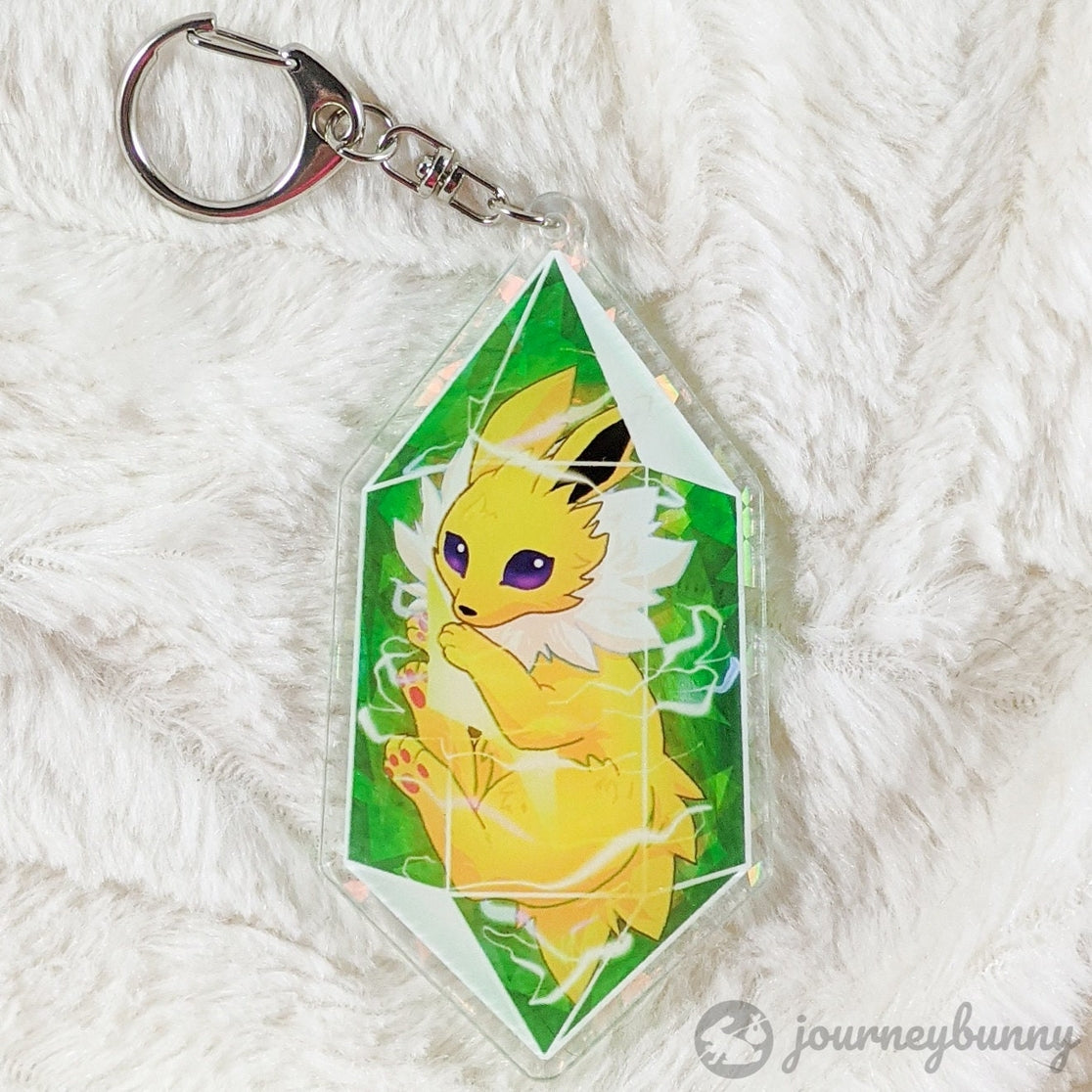Electric Evolution Crystal Holographic Acrylic Keychain