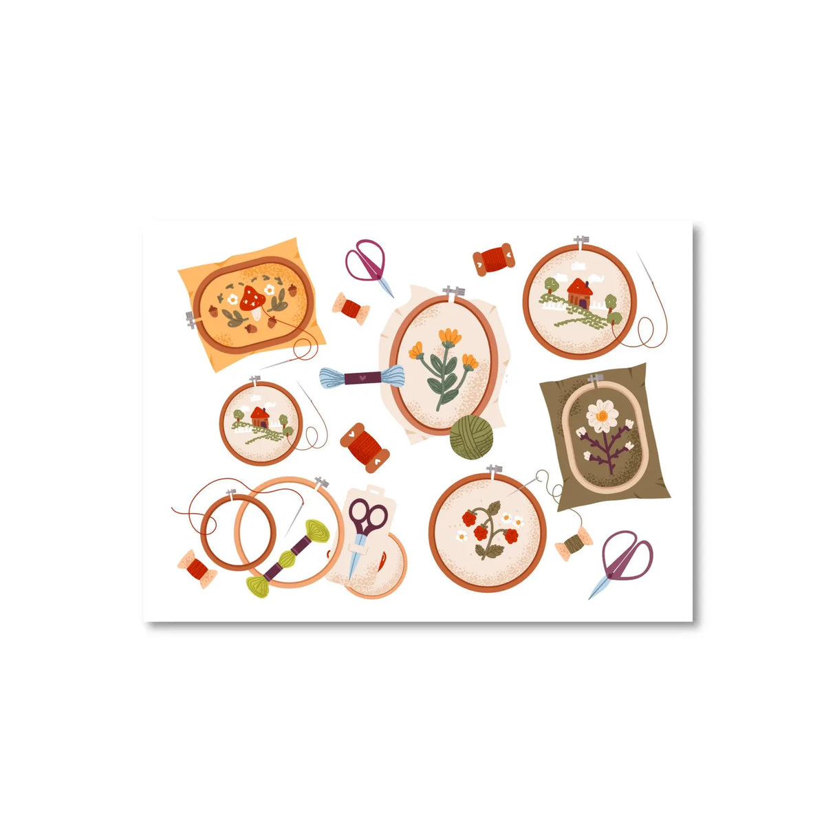 Embroidery and Crafting Supplies Postcard