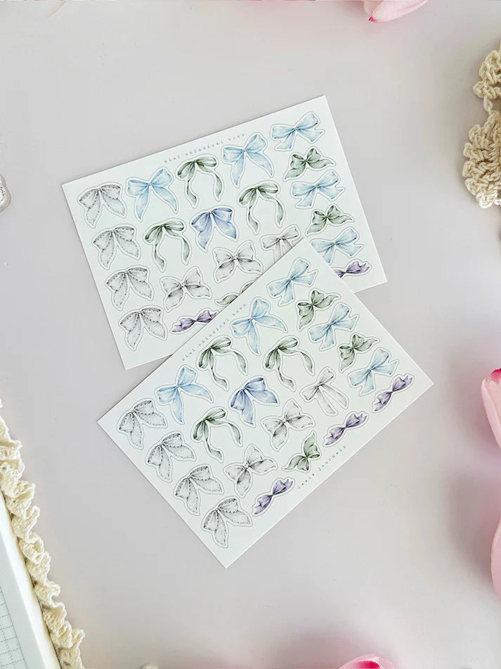 leelajournals Enchanted Bows & Frames Sticker Sheet - 3pc set