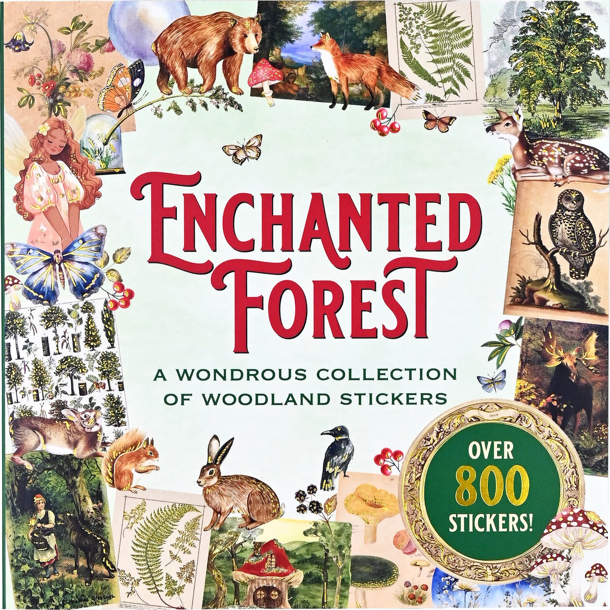 Draw from the power of nature with this fantastic treasury of woodland wonders! 50 vibrant pages brim with more than 800 stickers, all featuring a forest flourish. Eclectic assortment spans a diverse range: birds, insects, animal families, trees, mushrooms, ferns, flowers, fairy folk, seasons, moonlit magic, far-flung landscapes, plus an assortment of woodland borders, labels, seals, and so much more.