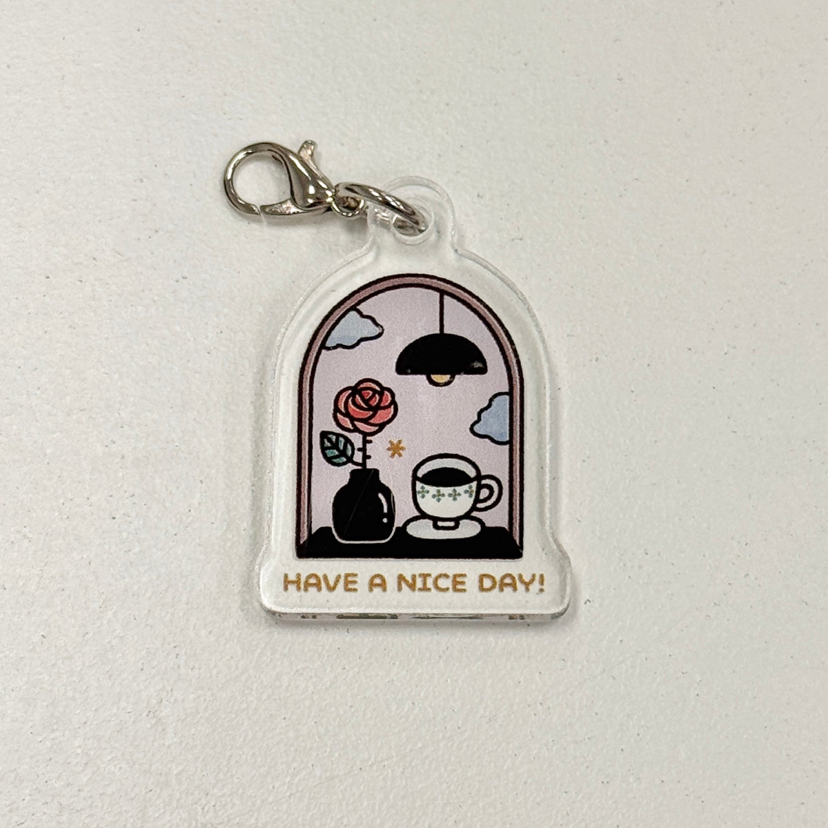 eric Acrylic Charm - Have a Nice Day!
Acrylic charm from Japanese artist eric. A great accessory for your traveler's notebook, bag, or anything you can think of that needs a cute touch.
Lobster Clasp
Designed by eric