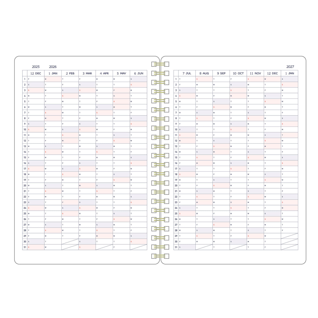 Eric x Kleid 2026 Ring Diary B6
This is the second collaboration between Eric, who expresses a world filled with small things through his unique stamps, and Kleid Diary. Eric's worldview is expressed in every detail, from the cover to the monthly and note pages. It features a diagonal elastic band that can be used as a pen holder or bookmark, and a convenient double-sided pocket on the last page. The 2026 edition is available in the iconic navy and a soft, elegant greige.
Size: 182 x 128 mm
Paper: 70 sheet