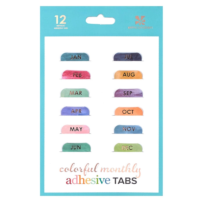 Erin Condren Monthly Adhesive Tabs - Colorful