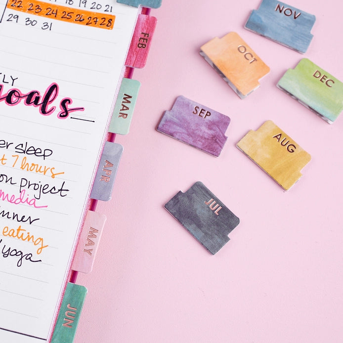 Erin Condren Monthly Adhesive Tabs - Colorful