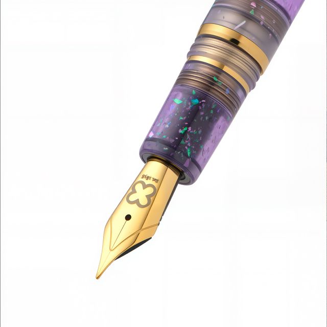 Esterbrook x Sakuradragon Sakura Street Estie Fountain Pen
Created with artist Cindy Duong of Sakuradragon, the Sakura Street Estie brings her imaginative illustrated world to Esterbrook's traditional Estie fountain pen. Its U.S.-blended material combines translucent purple with colorful glitter sparkle, while the custom clip is etched with Cindy's Sakura pattern. Dual Esterbrook and Sakuradragon engraving and a gold-plated converter finish the design. Each pen arrives in special packaging with Japanese gi