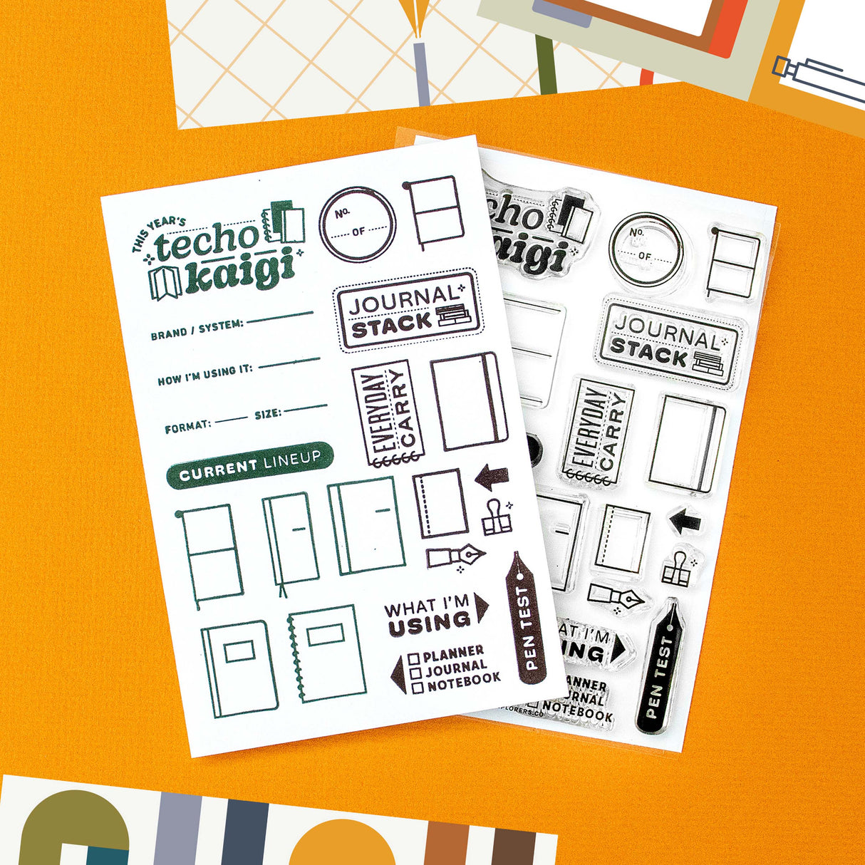 Here's a set to help you reflect on how well your planner lineup is working and plan for the coming year. You can use this set for note taking about your past, future and current set-ups and to decorate and celebrate your journey.
Use this set for scrapbooking, Project Life, planners, travel journals, and bullet journals! 4x6 clear stamp set, includes 20 stamps.