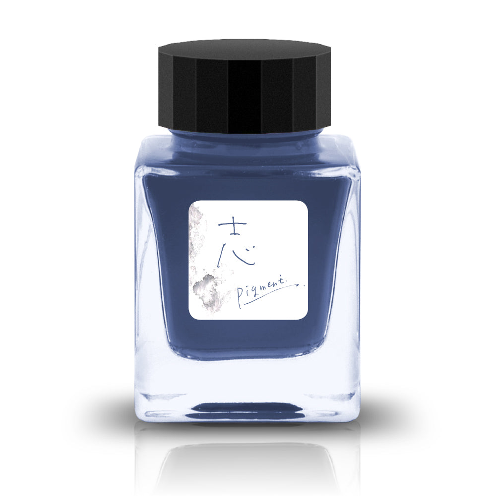 Ambition Ink
The Fixation collection features deep and saturated waterproof fountain pen inks. The colors featured in this collection are inspired by and named after Japanese culture and nature.
RGB: 80,97,138
Blue
30ml
Waterproof Pigment