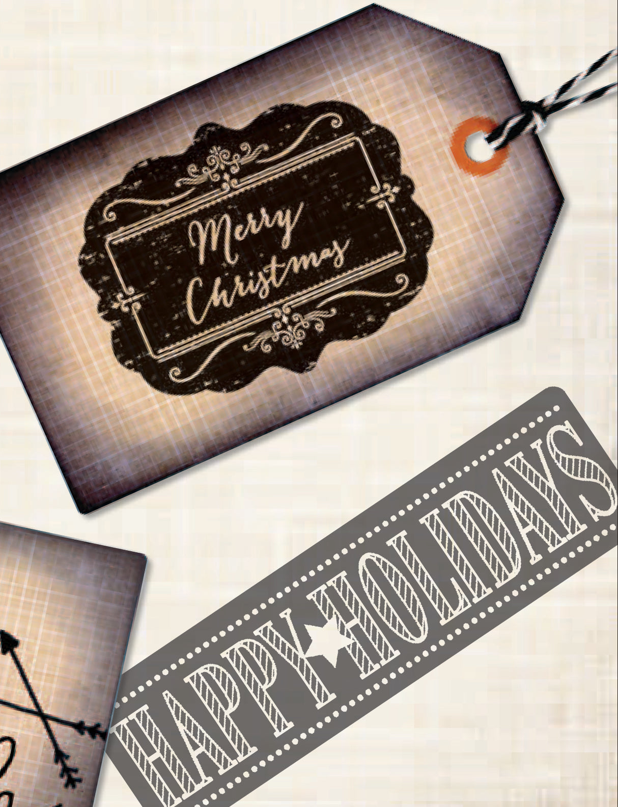 Sello de pizarra con texto Feliz Navidad