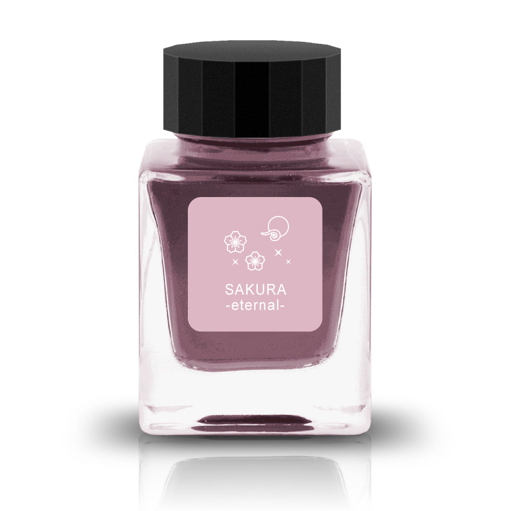 SAKURA - Eternal Ink
The Flower Memories Collection is inspired by the beauty of flowers. Some of the inks include shimmer to represent falling petals.
RGB: 221, 183, 195
Pale pink
30ml