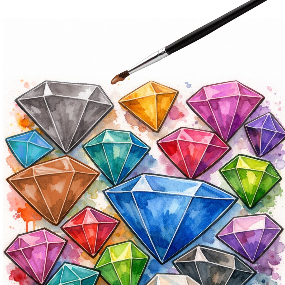 This complete watercolor paint cake set features 12 vibrant colors and includes a paint brush. The pigment packed paints are easy to mix and blend and feature deep pans of opaque colors that work on paper, canvas and wood.