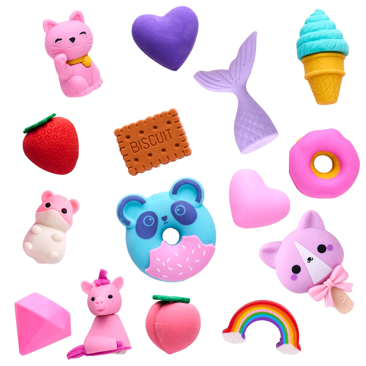 Meet Desk Pets — adorable mini erasers that bring a little personality to every desk!
Shaped like fun animals, these collectible companions give students all the excitement of having a classroom pet without the mess.