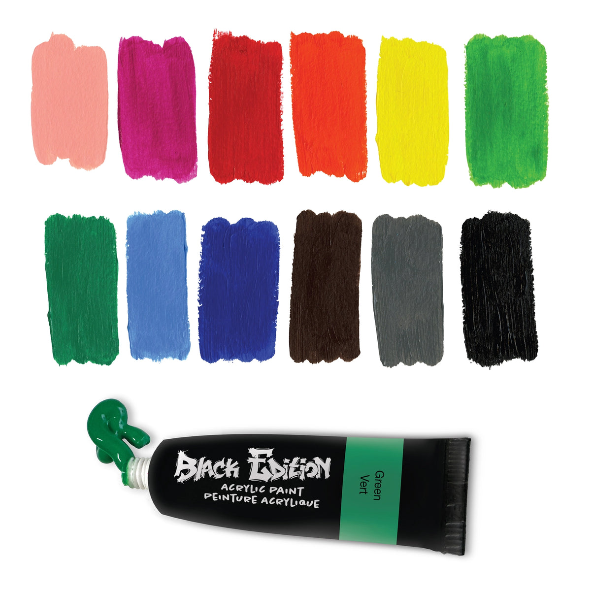 Faber-Castell Black Edition Acrylic Liquid Paint Tubes - Basic Colors
Acrylic paint set with 12 tubes of paint, each 03. fl oz (9ml) in size.