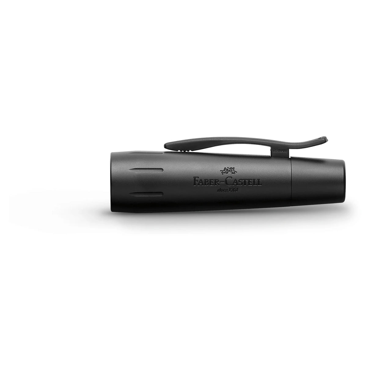 The e-motion Pure Black, with its dynamic shape and striking matte black finish, ignites a sense of passion and sophistication. The deep, trendy shade with its modern elegance, stands out in any collection. The masculine aluminum barrel, adorned with an intricate guilloche pattern, captivates connoisseurs and pen enthusiasts alike.
e-motion writing instruments feature a bulbous barrel and tapered design, ensuring the pen rests comfortably in your hand for hours of uninterrupted writing, drawing and sketchi