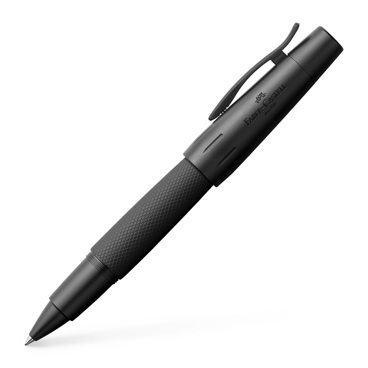 The e-motion Pure Black, with its dynamic shape and striking matte black finish, ignites a sense of passion and sophistication. The deep, trendy shade with its modern elegance, stands out in any collection. The masculine aluminum barrel, adorned with an intricate guilloche pattern, captivates connoisseurs and pen enthusiasts alike.
e-motion writing instruments feature a bulbous barrel and tapered design, ensuring the pen rests comfortably in your hand for hours of uninterrupted writing, drawing and sketch