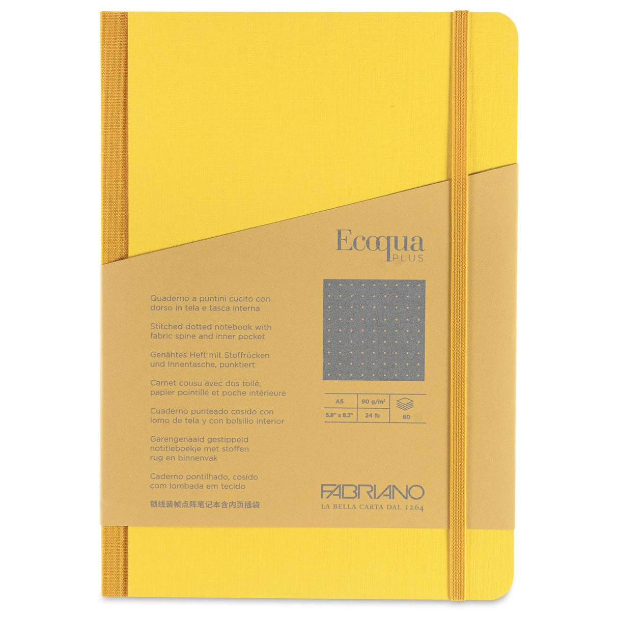 Ecoqua Plus by Fabriano is a collection of notebooks designed to accompany you every day, withstanding prolonged use. These notebooks open perfectly, allowing you to comfortably write on every page, right down to the last. Entirely made in Italy, they use the best raw materials and are produced with renewable energy, demonstrating a concrete commitment to sustainability.
