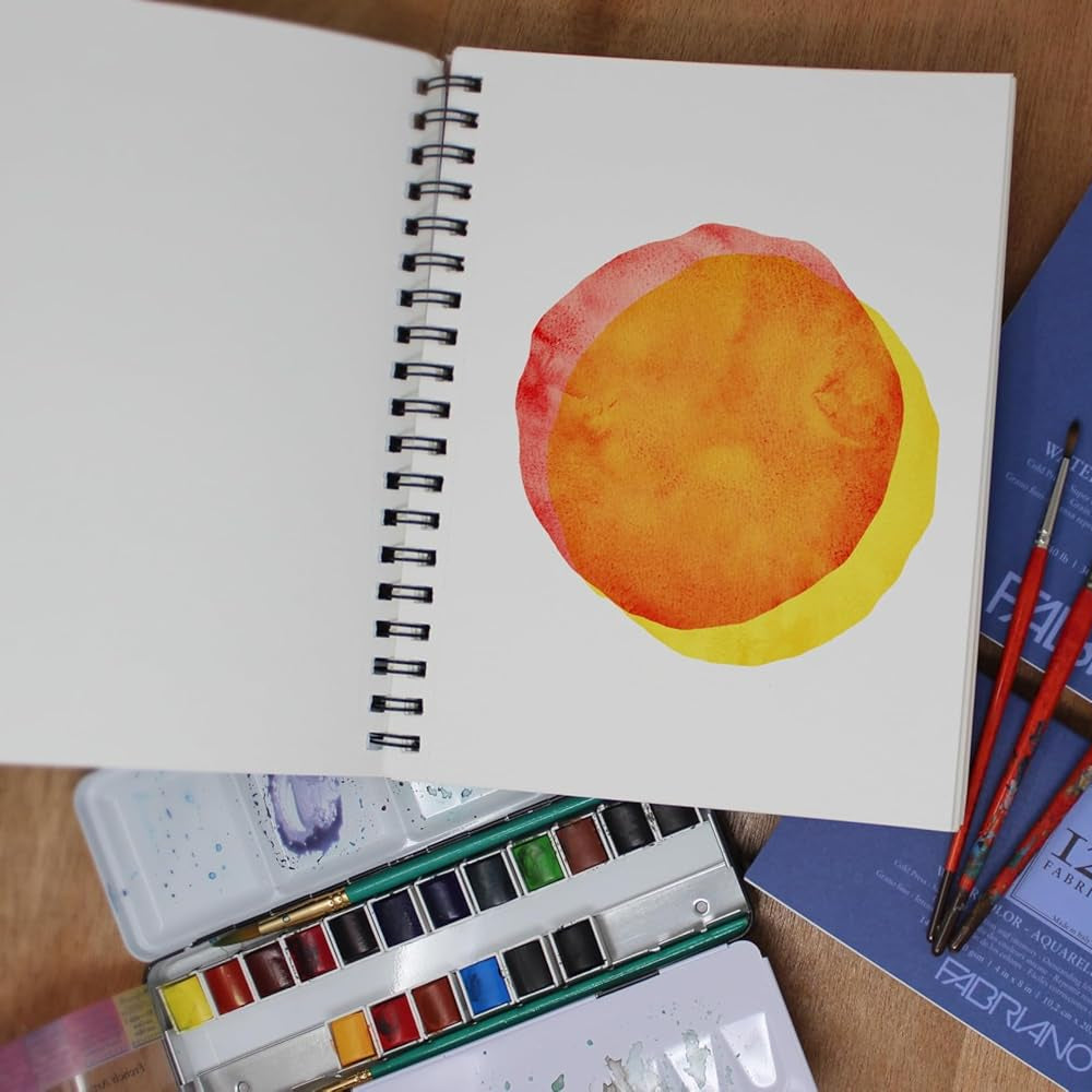 The Fabriano 1264 Watercolour features a cold press surface of exceptional quality: absorbent, but not too much, resistant to scratching. Not only does it enhance the vibrancy of the colours, it is very forgiving while enabling all lifting and scrubbing techniques.
Students and professionals alike will appreciate a surface that works for all wet techniques, allowing for ample lifting and scrubbing. For use with watercolor, gouache, acrylic, acrylic ink, pen and ink, pencil or colored pencil.
Weight of pap
