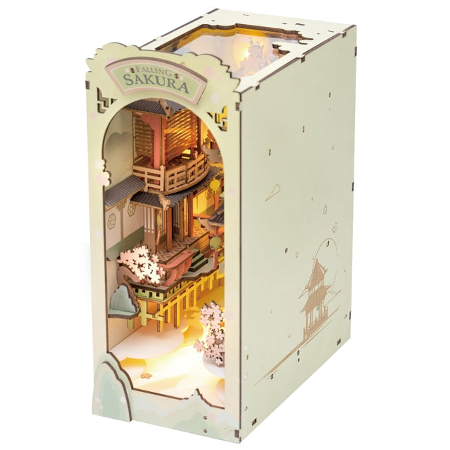 Falling Sakura Book Nook Kit Diy Miniature House