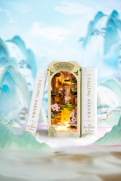 Falling Sakura Book Nook Kit Diy Miniature House