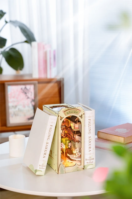 Falling Sakura Book Nook Kit Diy Miniature House