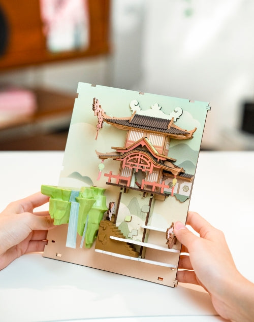Falling Sakura Book Nook Kit Diy Miniature House