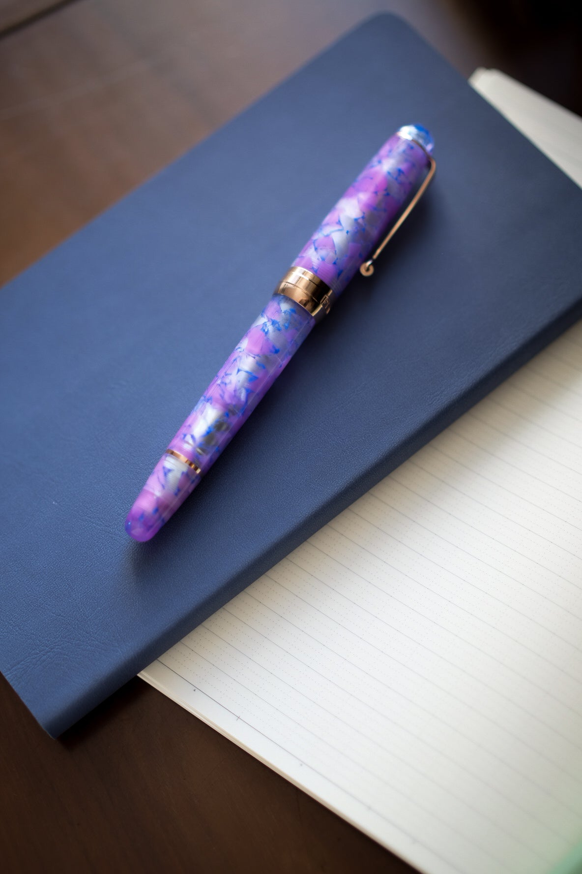 Little Craft Place x Penlux - Field of Bluebonnets Masterpiece Delgado Fountain Pen