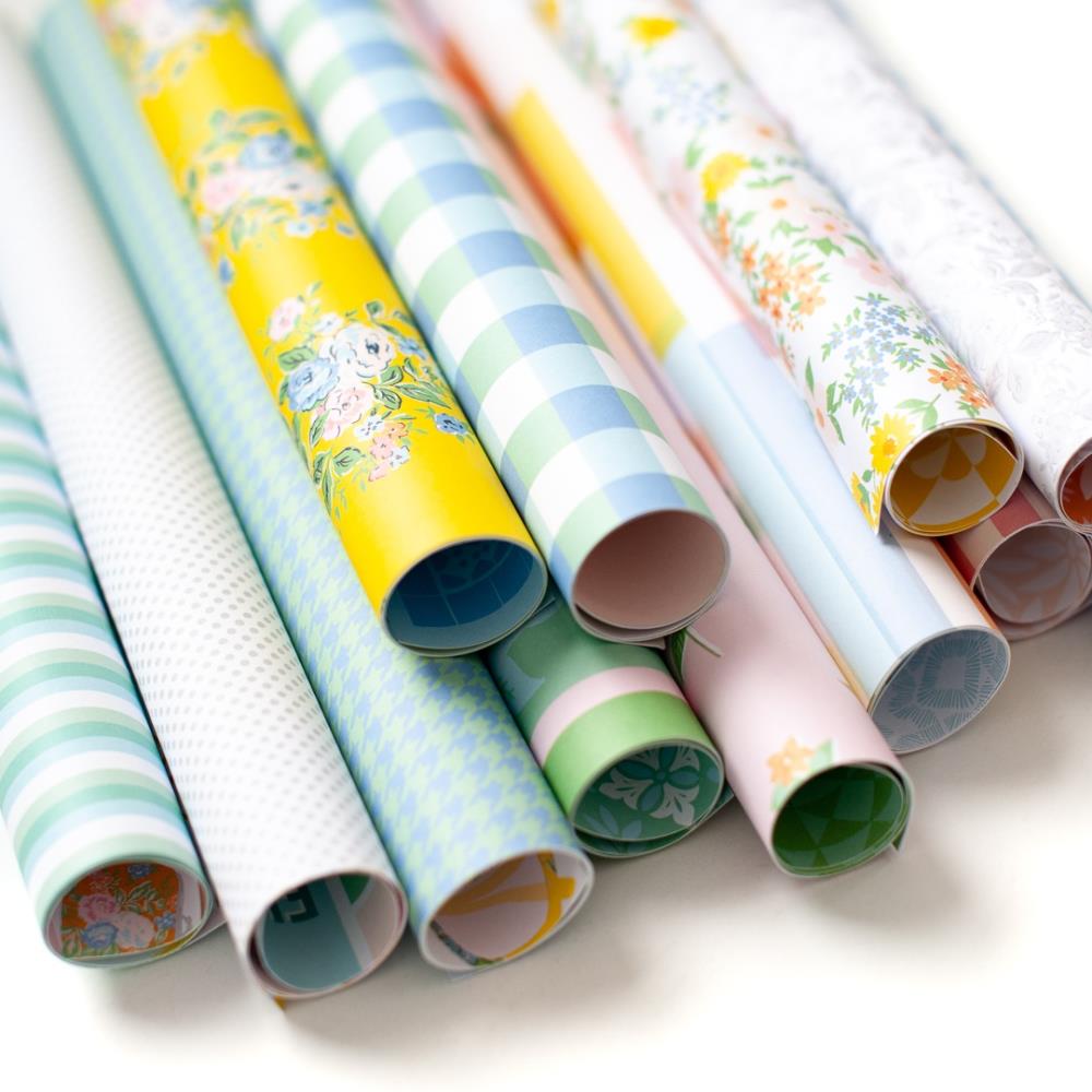 Flower Market Paper Pack 12"X12" 12/Pkg