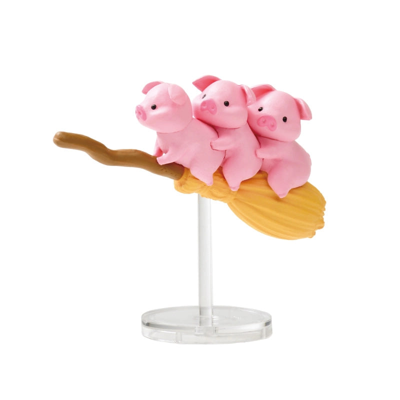 Add a little magic to your shop with the FLYING BROOM series — a whimsical collection of adorable animals soaring through the sky on enchanted brooms. Each figure features detailed sculpting and a clear display stand, perfect for creating a charming floating effect in-store or at home. From playful pigs to curious cats, these fantasy-inspired mini figures capture the wonder of a magical forest world and make great additions to kawaii or animal-themed collections.