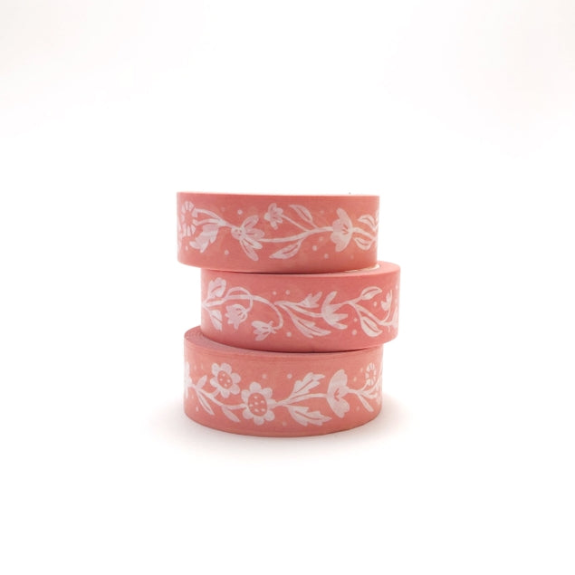 Cinta washi con flores populares