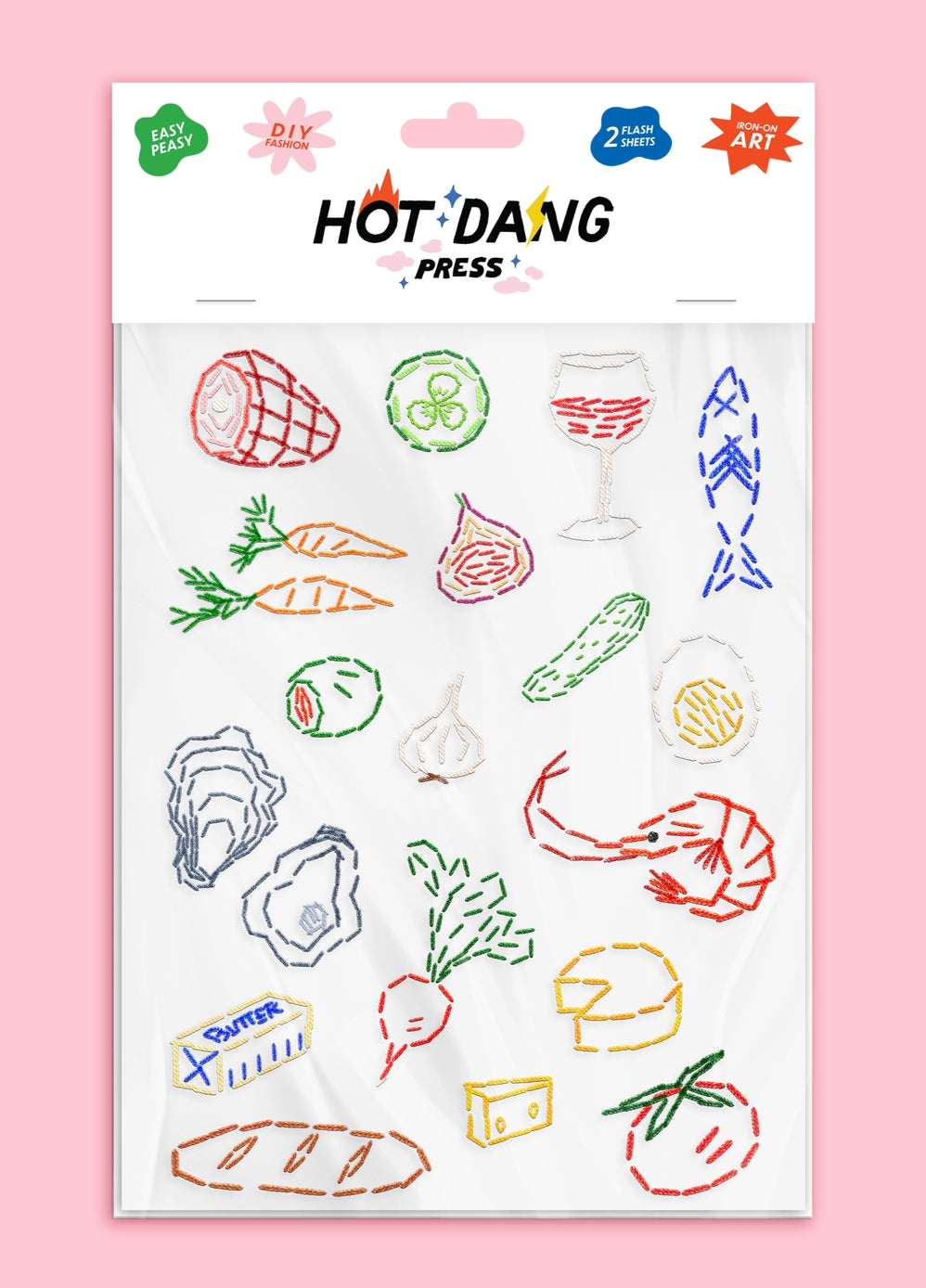 Iron-on Transfer Sheets - Food Embroidery Sheet Set