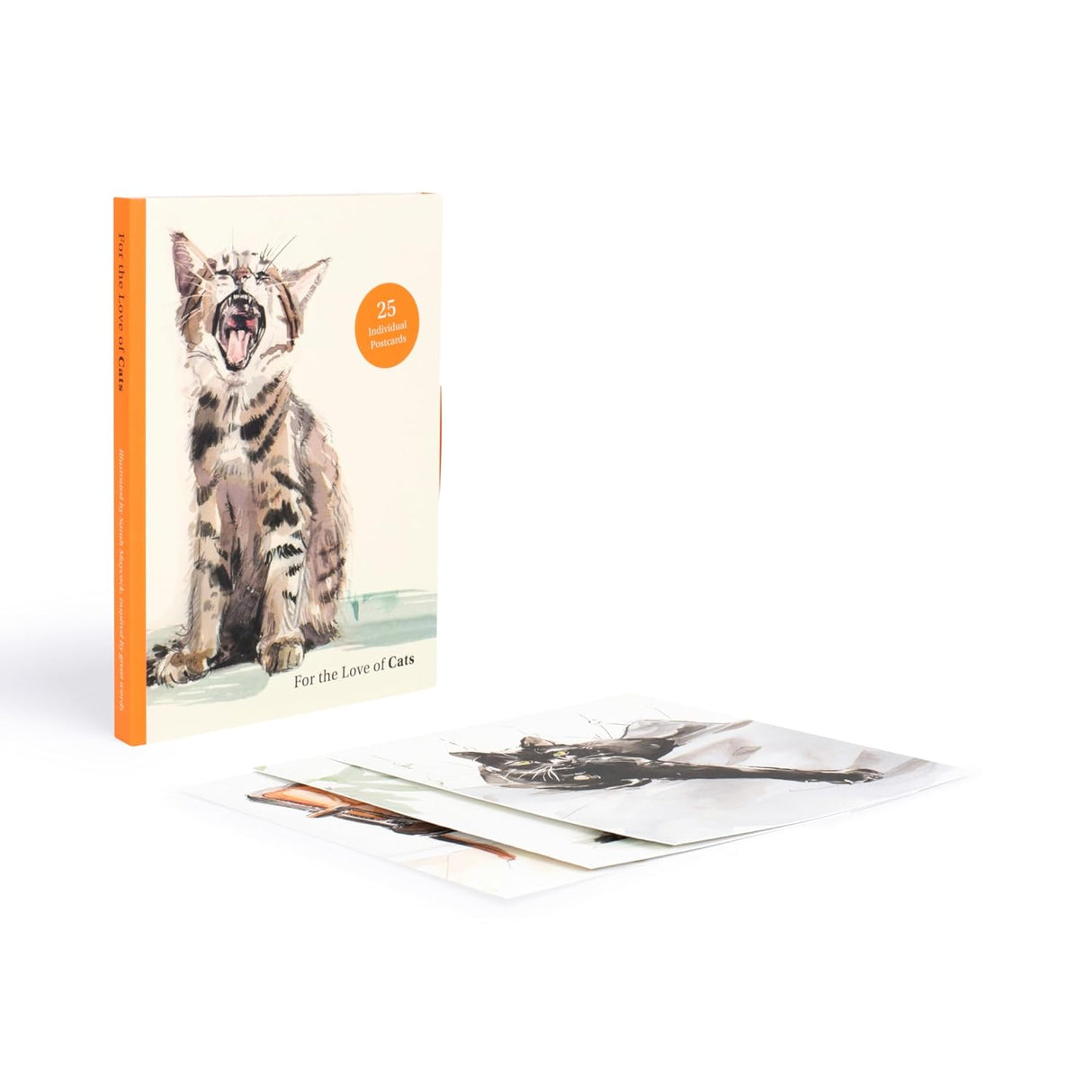 25 postcards featuring artwork from The Book of Cat Poems illustrated by Sarah Maycock. Features the feline friends inspired by the poems of John Keats, Margaret Atwood and Oscar Wilde among others, alongside short quotations from the works on the back. Beautifully packaged in a paperback case. Each card has space on the back for your personal message.