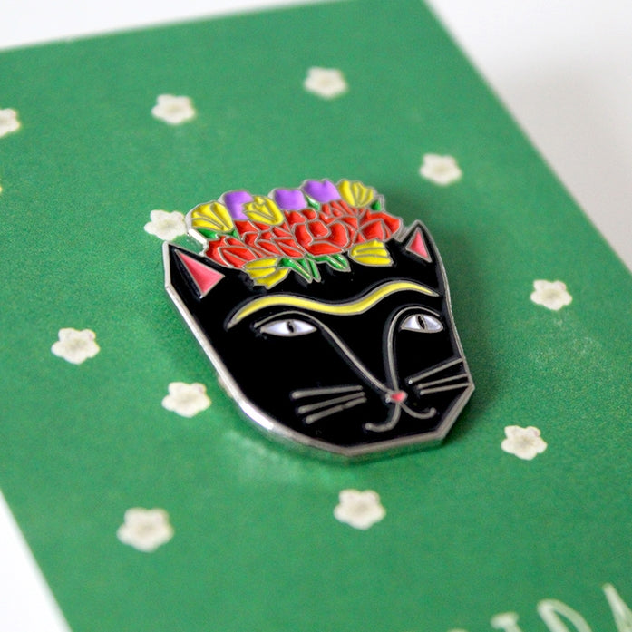 Pin de artista de gatos Frida Catlo