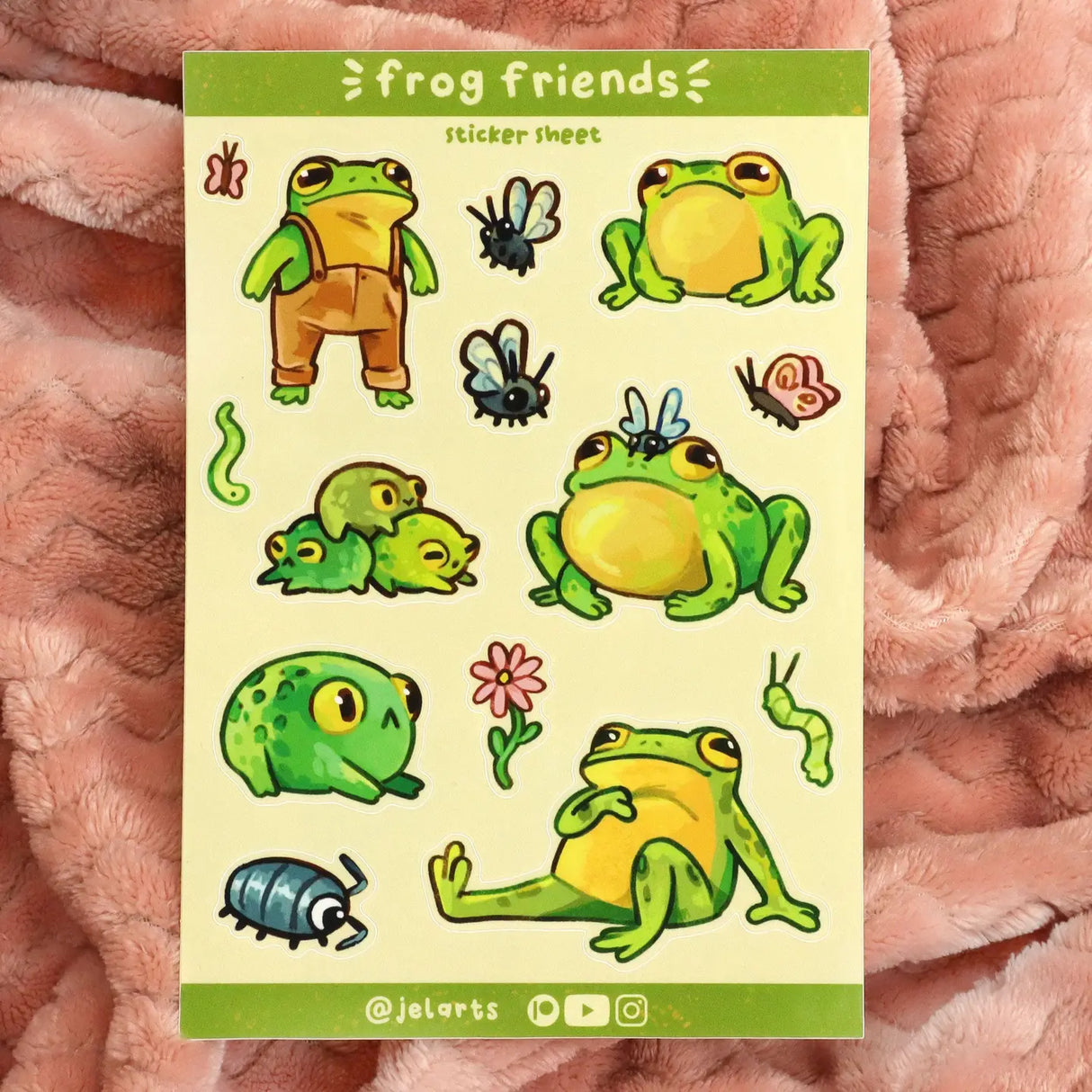 JelArts - Frog Friends Vinyl Sticker Sheet