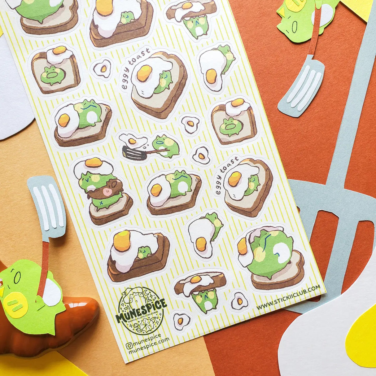 STICKII Froggy Eggy Toast Sticker Sheet