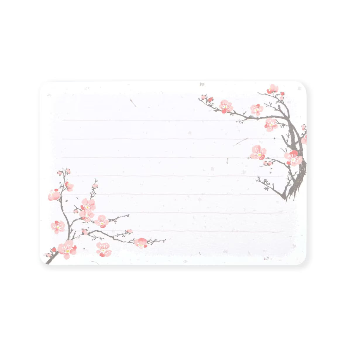 A traditional Japanese mini letter set featuring plum blossoms blooming in the cold winter season.