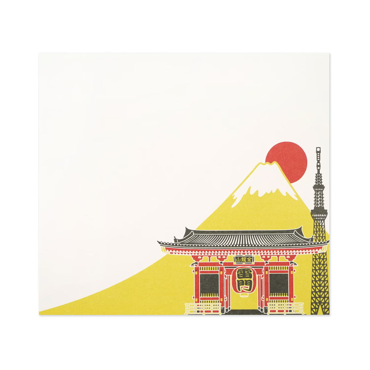 Japanese-style block memo boldly depicting Japanese landscapes. A design that stands out with vivid contrast. Of course, it can be used as a daily note, as well as a small gift card or message card. They're also appreciated as souvenirs for foreigners or as gifts from Japan!