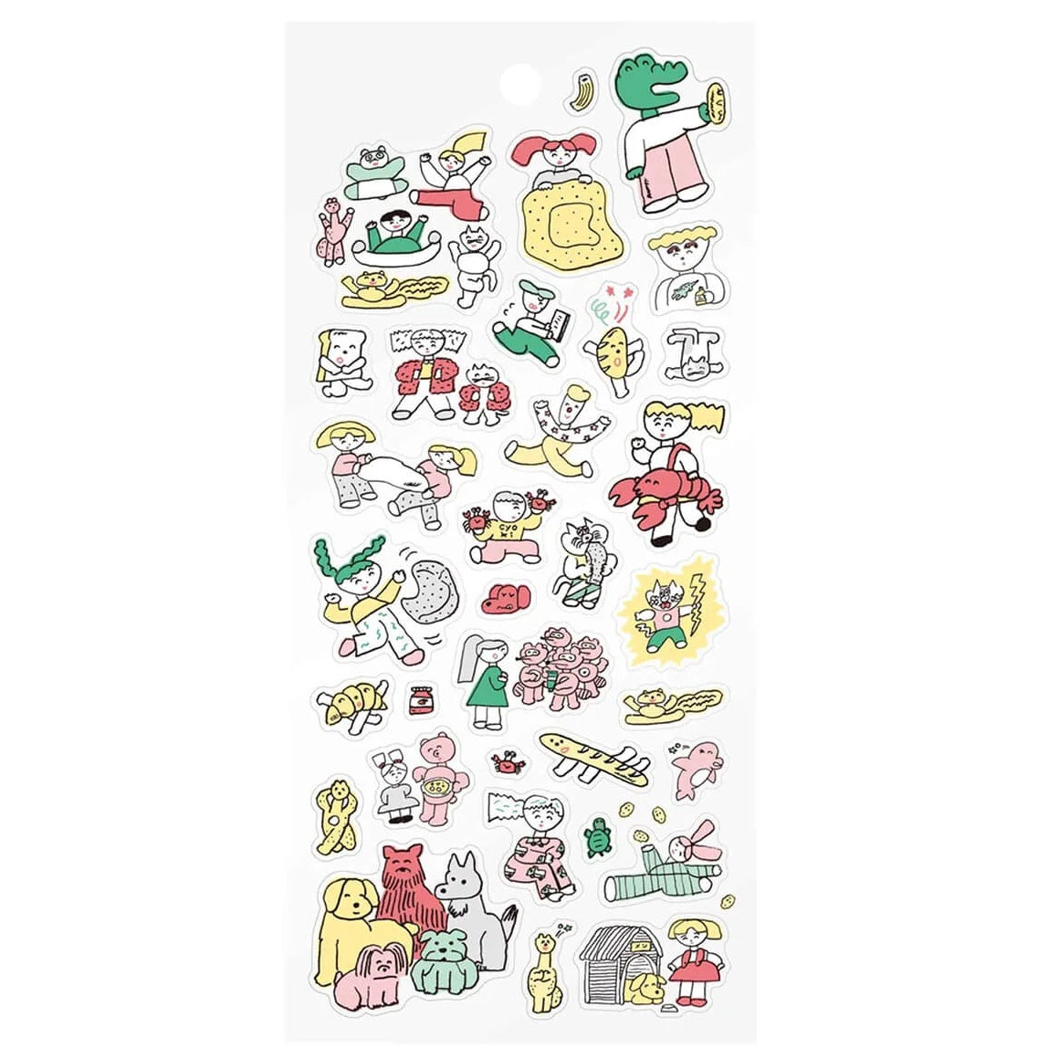 A transparent sticker has appeared from "CREATORS CIRCUS", which has the theme of "excitement and excitement" like a circus.
The creator's unique illustrations and artworks are fun and familiar.
You can enjoy it in various decorations such as notebooks and notebooks.
Size: H195mm×W95mm×D1mm
Material: Transparent PET