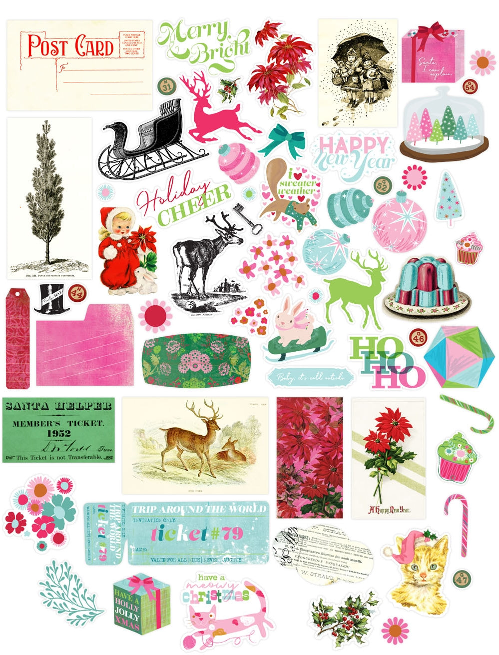 Fancy Pants Designs Fruitcake & Tinsel Ephemera 1