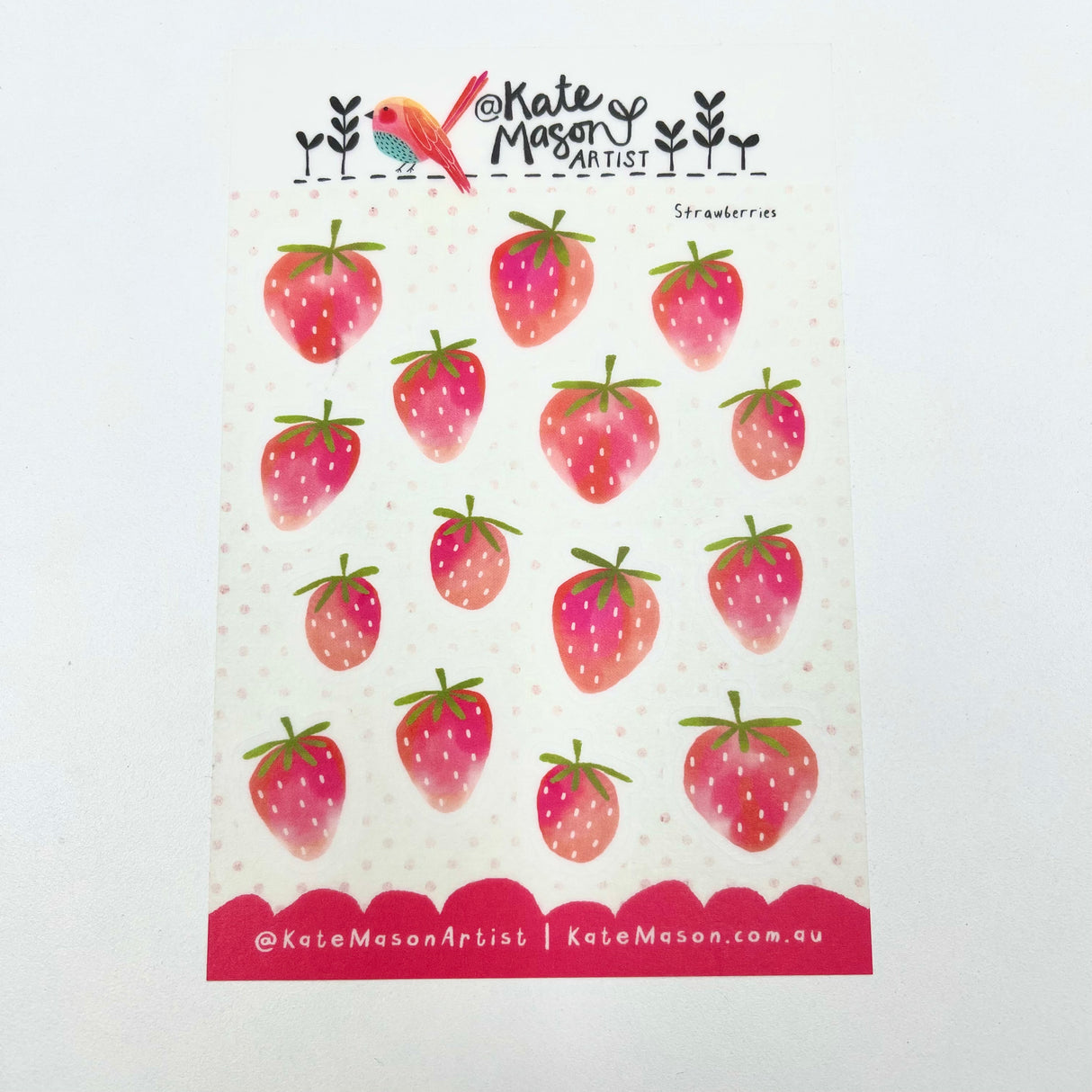Kate Mason Sticker Sheet - Strawberries