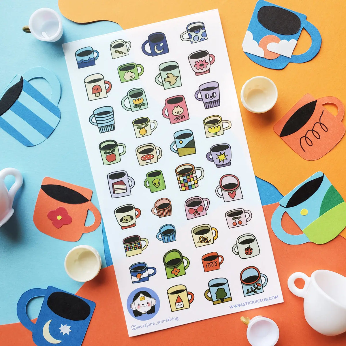 Art by: @laurajane_something
One sticker sheet is included.
Top Coating: None
Adhesive Layer: Paper
Backing Layer: Paper
Size: 6.69"x3.54"
Weight-0.03oz
1 Sheet Included