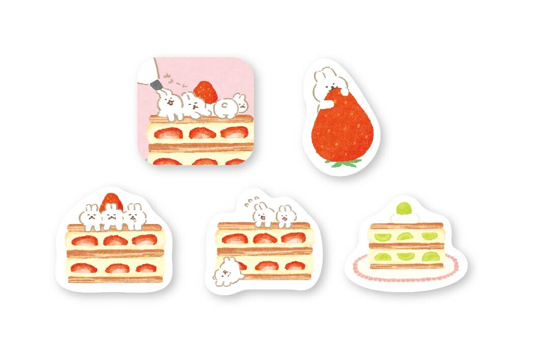 Furukawashiko Boxed Flake Sticker - Bunny Sandwich Animal Workshop