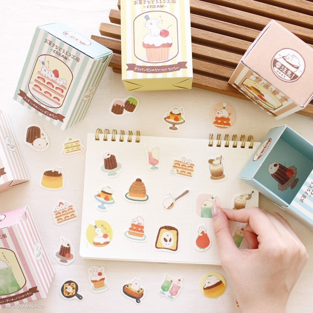 Furukawashiko Boxed Flake Sticker - Bird Dessert Animal Workshop