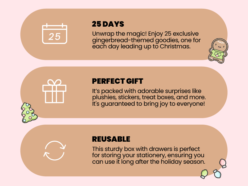 Gingerbread Holiday Advent Calendar