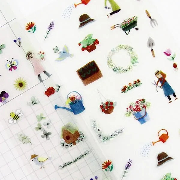 Gardening Sticker Sheet
This is a small size transparent material sticker that is easy to decorate in planners or journals. It contains two identical illustrations, so you can use it for preservation, matching, or sharing.
Sheet size: Length 150× Width 90mm
Includes 1 sticker sheet