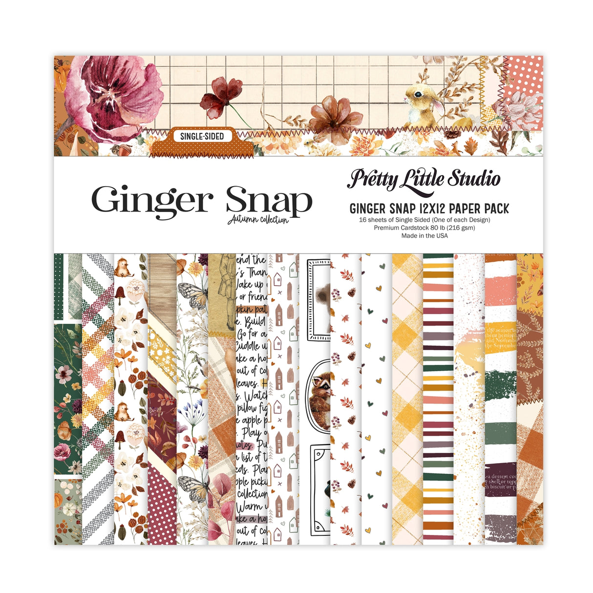 Ginger Snap 12x12 Single Sided Paper Pack - 16 Sheets