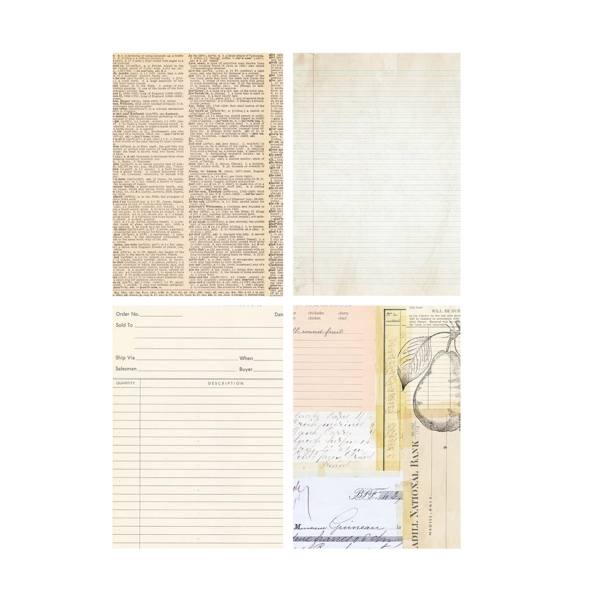 Ginger Snap Ledger 6x9 Single Sided Paper Pack - 16 Sheets