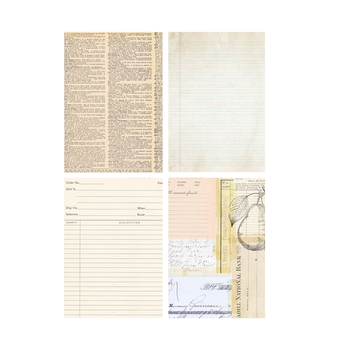 Ginger Snap Ledger 6x9 Single Sided Paper Pack - 16 Sheets