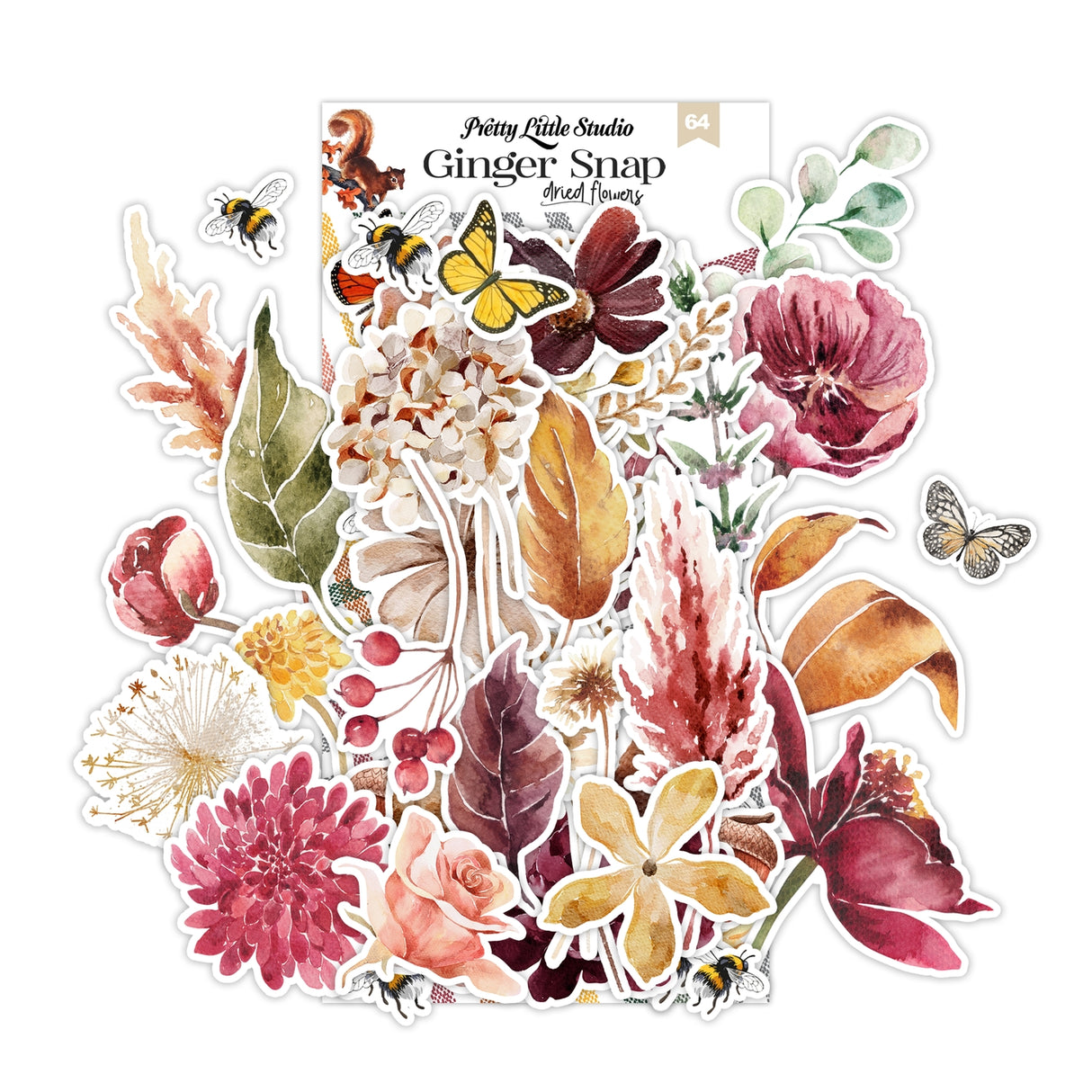 Ginger Snap (Dried Flowers) Paper Die-Cut Ephemera